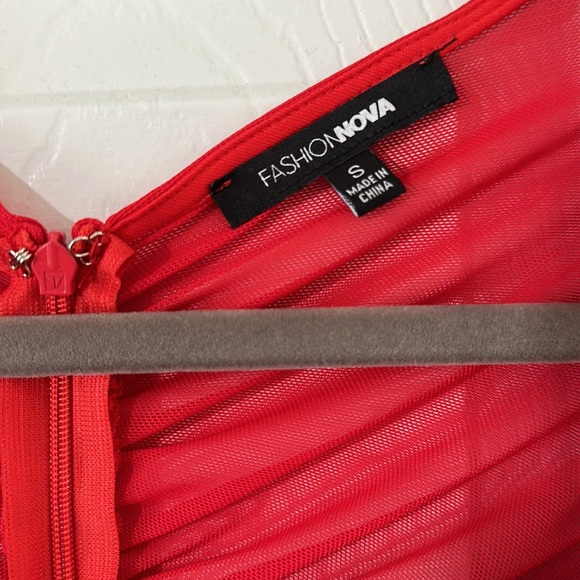 Mesh Ruched Dress - Picture 6 of 6